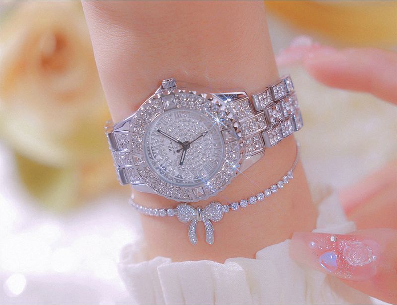 Bs Bee Sister Damen-Diamantuhr, luxuriöse modische Quarzuhr für Damen, luxuriöse wasserdichte Damen-Quarzuhr, modische Uhr für Frauen_voghion.com