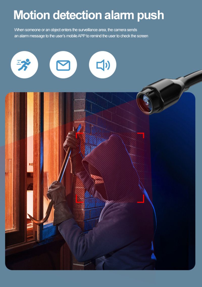 WiFi Mini Cameras Smart Home Monitoring USB Joint SD Card Cloud Storage Portable Remote Alarm Security Protection_voghion.com