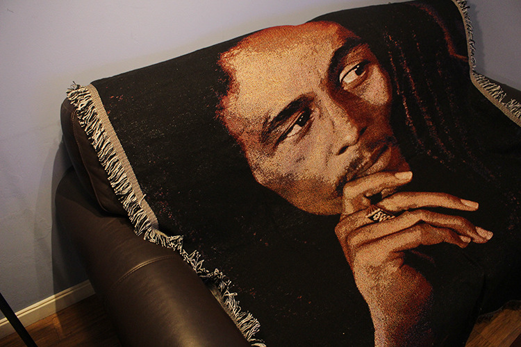 Sofos antklodė, gobelenas, antklodės užvalkalas, dekoratyvinis antklodė, Bob Marley Reggae Jamaica_voghion.com