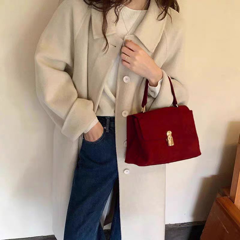 Borsa tote grande capacità per uso quotidiano, elegante, rossa, di alta qualità, per matrimonio e sposa, 2024_voghion.com