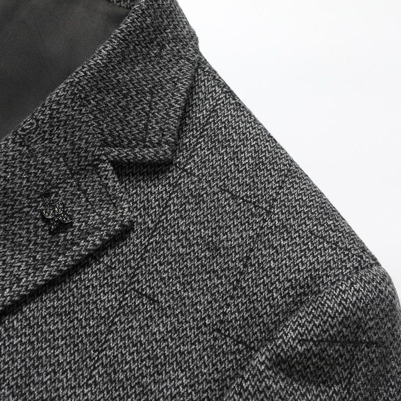 Qian Niao Ge Rahat Ceket Yeni Moda Üst Düzey İş Elbisesi Üst Tek Batılı Erkek Kalın_voghion.com