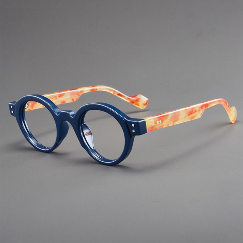 Occhiali da sole alla moda senza prescrizione, con montatura rotonda piccola e anti-luce blu, 2025_voghion.com
