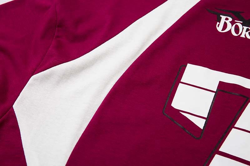 National Tide retro racing dress kontrastfarge bokstav talltrykk kortermet T-skjorte for menn og kvinner sommer gate løs kortermet skjorte_voghion.com