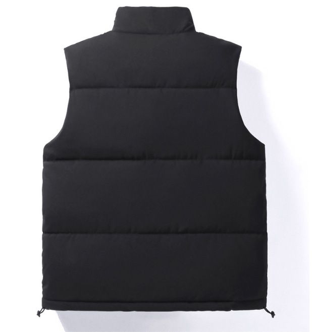 Gilet coordinato con stampa alla moda da uomo, in cotone e piumino, marchio di moda Y2K_voghion.com