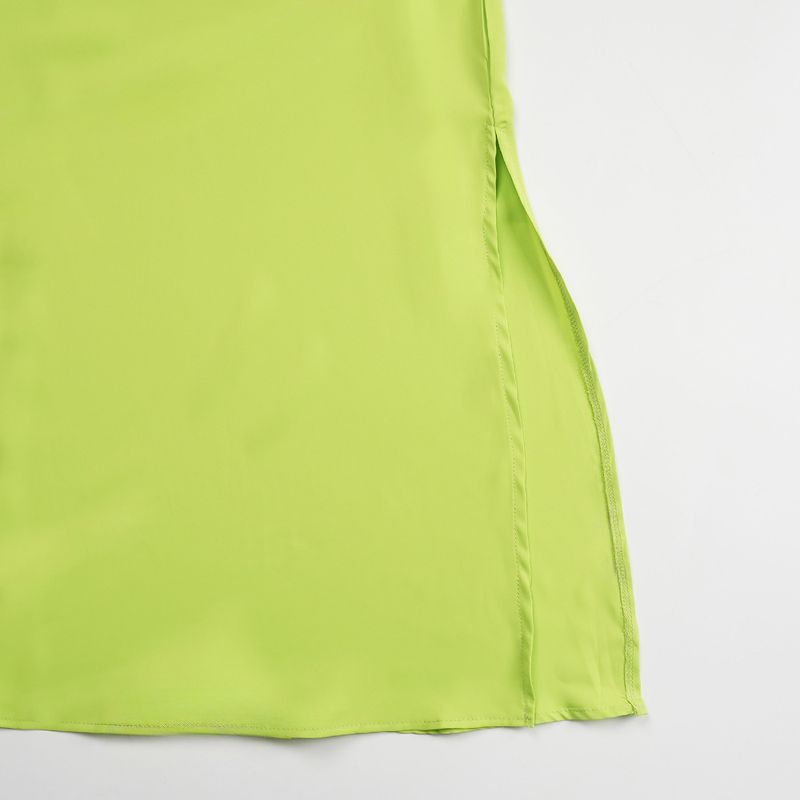 Damen-Freizeitkleid in Übergröße mit Strasssteinen, Umlegekragen, langen Ärmeln und lockerem Schnitt – Preis_voghion.com