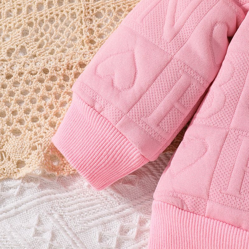 Conjunto de duas peças para bebês meninas, 225, primavera e outono, com gola redonda e manga comprida, calça estampada com letras, disponível em estoque_voghion.com