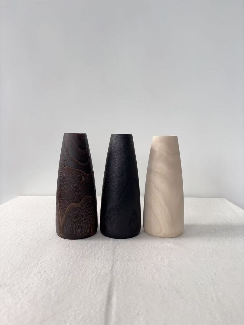 Massivholz Einfache Hause Blume Anordnung Handwerk Ornament Dekoration Desktop Wohnzimmer Vitrine Vase_voghion.com