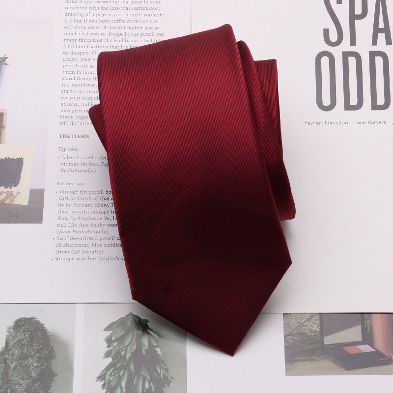 Abito casual da lavoro in stile britannico con cravatta a freccia larga 8 cm in tinta unita e accessori_voghion.com