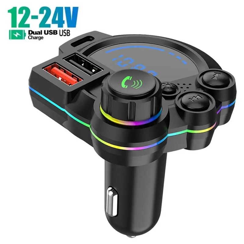 Avtomobilski Bluetooth FM oddajnik Dvojni USB PD Tip C Avtomobilski polnilec Avdio sprejemnik MP3 predvajalnik Dodatki za avto_voghion.com