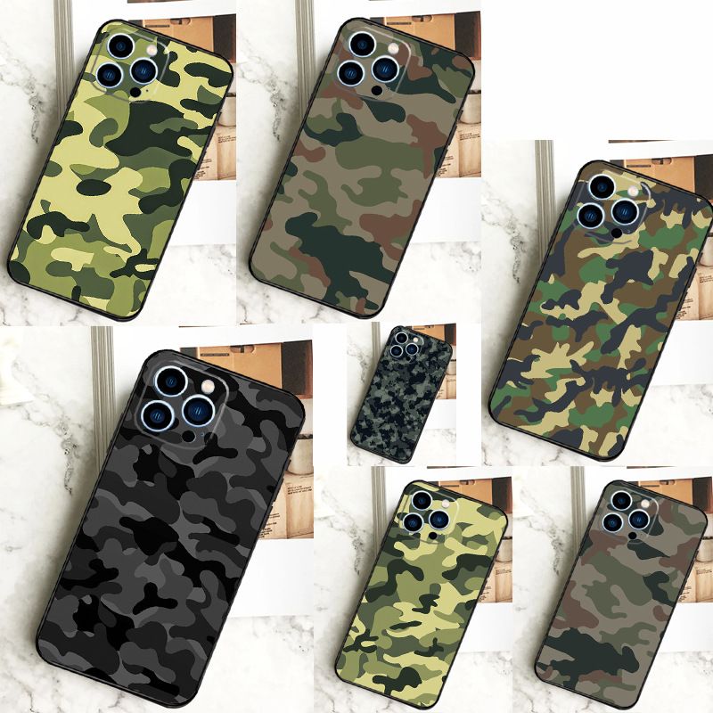 TechGlobe Schutzhülle mit Tarnmuster für iPhone 15, 14, 13, 12, 11 Pro Max_voghion.com