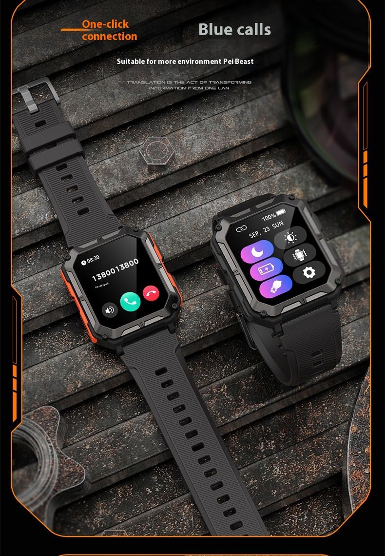 C20pro Bluetooth-Anruf-Smartwatch für den Außenbereich, drei Verteidigungssportarten, wasserdicht, Zählschritt, mehrere Sportarten, Smartwatch_voghion.com