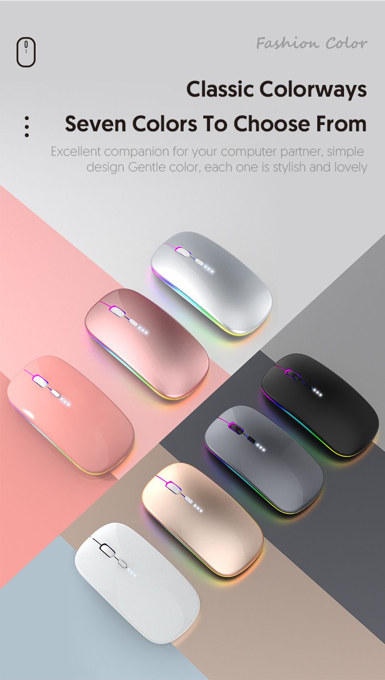 Vezeték nélküli Bluetooth némítás töltő egér C típusú interfész töltés megjelenítheti az okostelefonok és táblagépek töltését_voghion.com