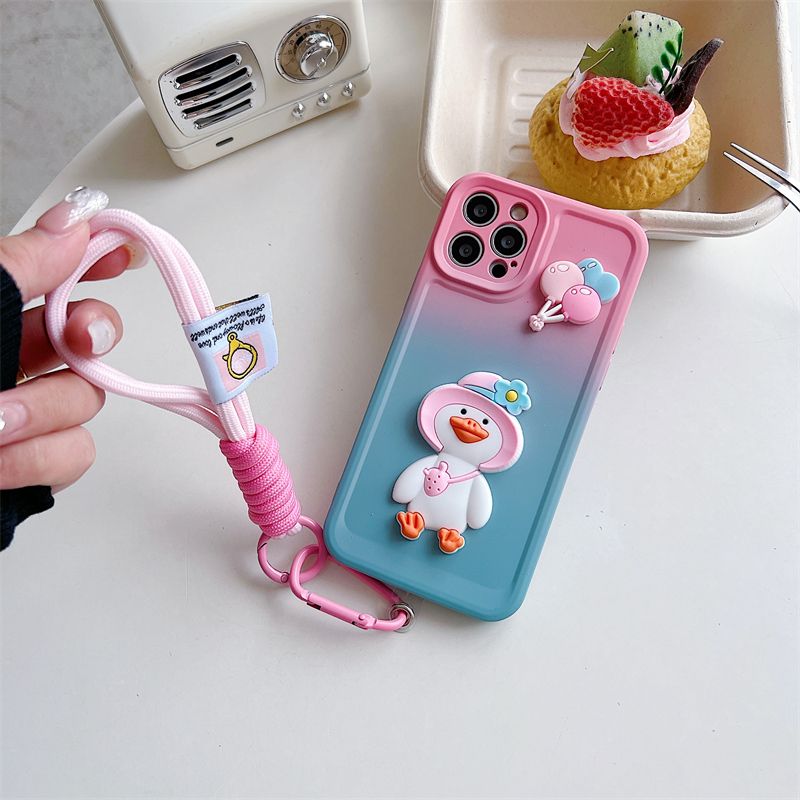 Jauks pīles rokas siksnas futrālis priekš Samsung Galaxy A50s A30 A20s A10 M02 M04 M11 M12 M22 M32 M42 F04 F12 F23 F42 karikatūras mīkstais vāks_voghion.com