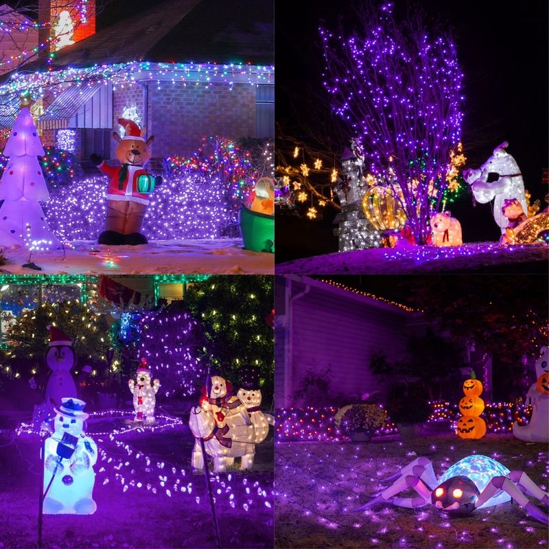 Halloween 66FT String Dration String Lights Lights 8 Mini Indoor Halloween 200 In Fairy Lighting For Lights Plug With LED Modes_voghion.com