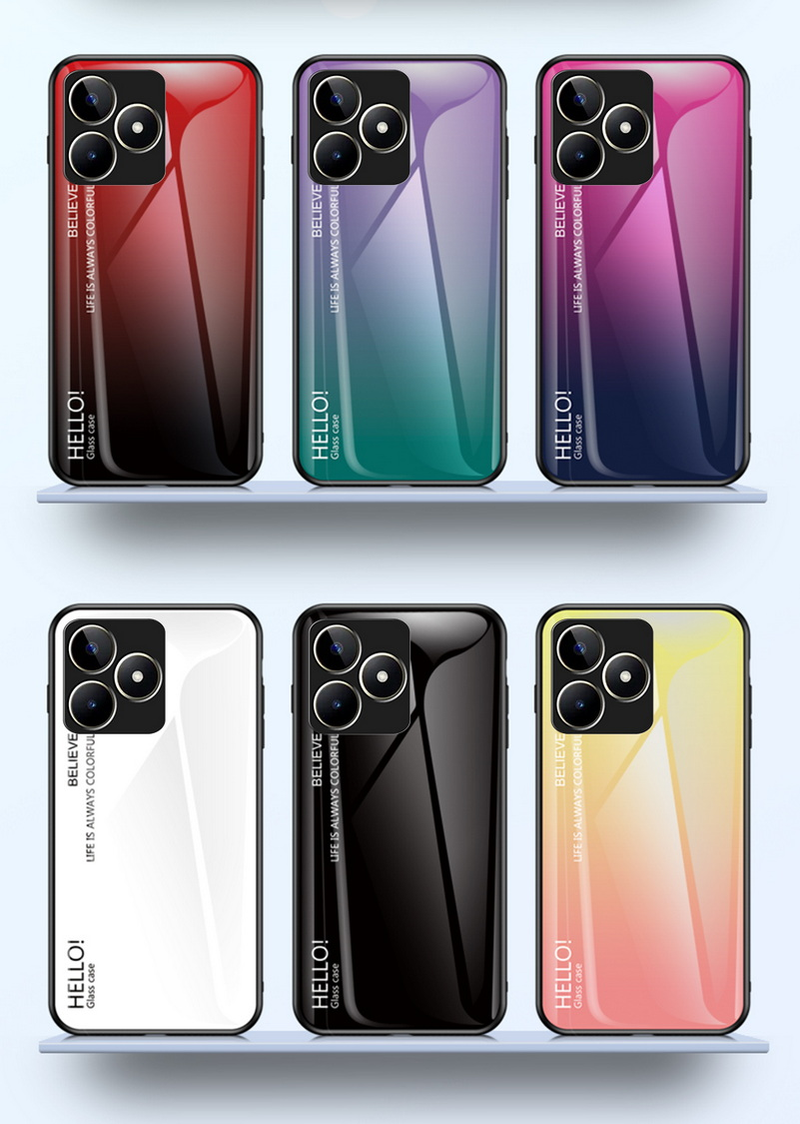 Gradiënt Gehard Glas Bescherm Case voor Realme C53 C55 C33 C35 C31 C30 C30S C15 C11 GT Neo 5 3T GT 3 2 Pro Master_voghion.com
