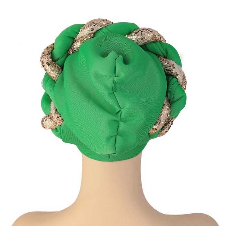 New Space Layer Sequin Braid Hat Fashion African Hat Simple Win Hat Industry_voghion.com