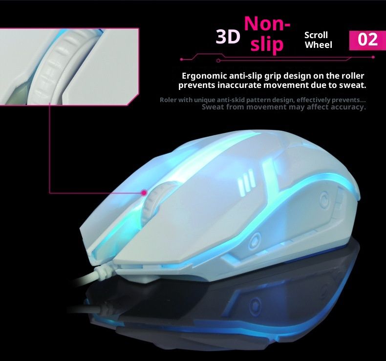 Digitex Digitex Limei S1 Luminous USB Office Wired Gaming Mouse_voghion.com