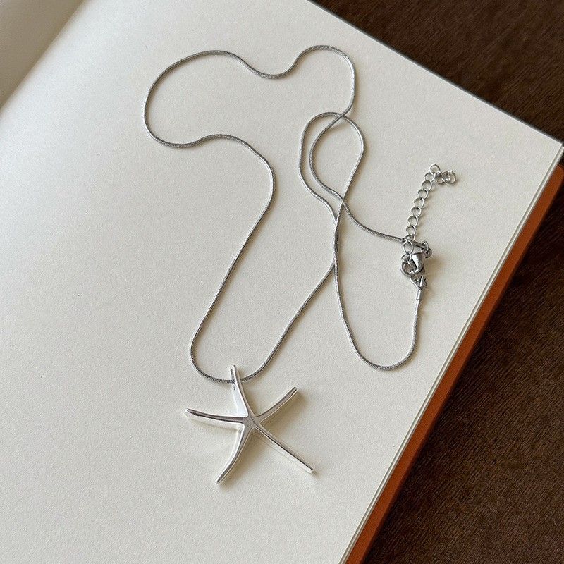 Bohemian Beach Shell Necklace Pearl Starfish Multi-layer Choker Women Vacation Style Fish Tail Pendant_voghion.com