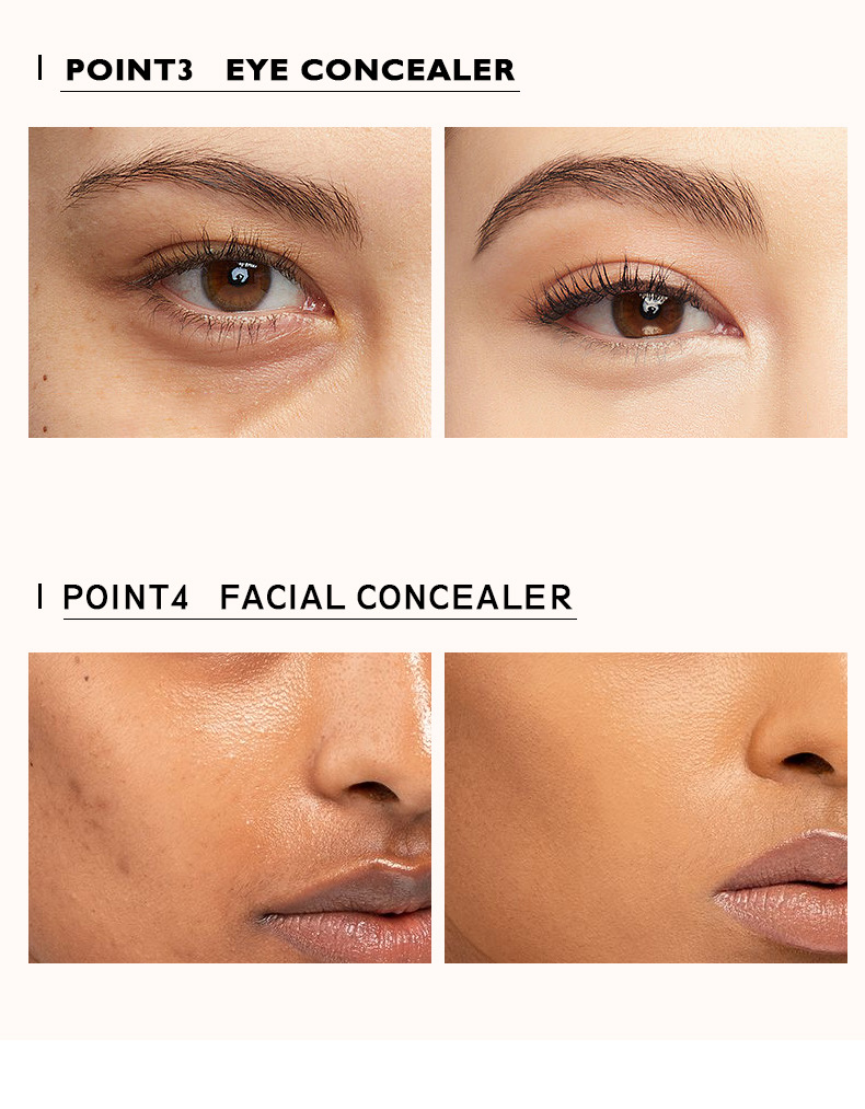 LACHAVA Periorbitale Augenringe, langanhaltender, nicht klebender Puder, 15-Farben-Concealer, Grundierungs-Make-up_voghion.com