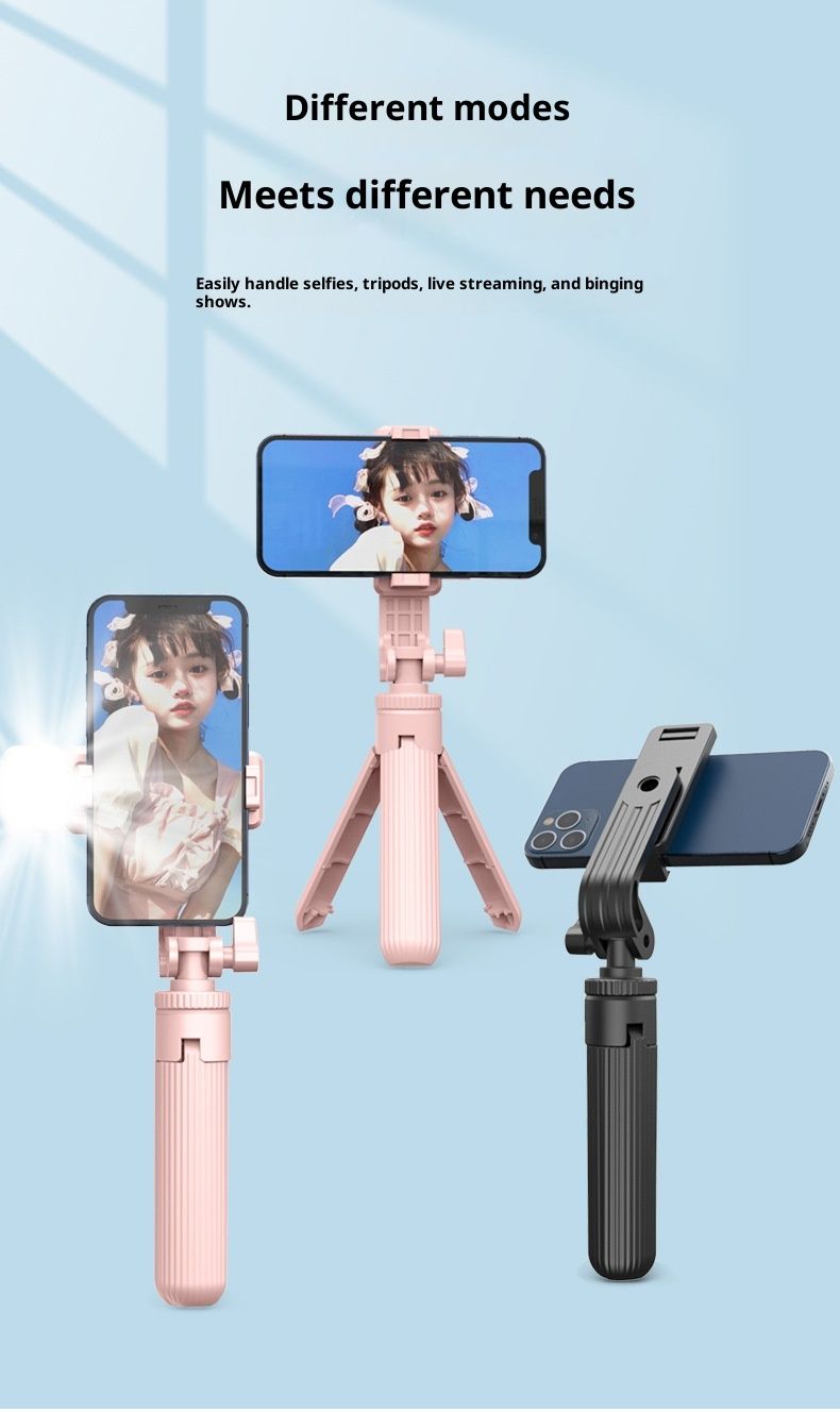 D09 Mini Phone Selfie Live Streaming Stand Foldable Desktop Tripod Portable Influencer Stable Patent Design_voghion.com