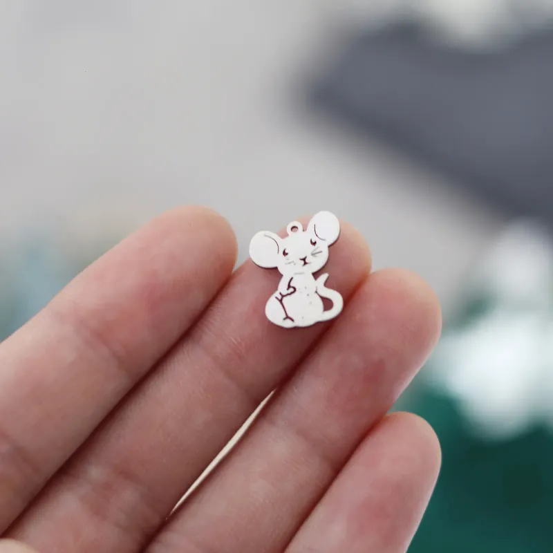 3PcsLot Mini Cute Cat Dog Pet Charms Fit DIY Tassels Bracelets Necklace Stainless Steel Pendant For Jewelry Making_voghion.com