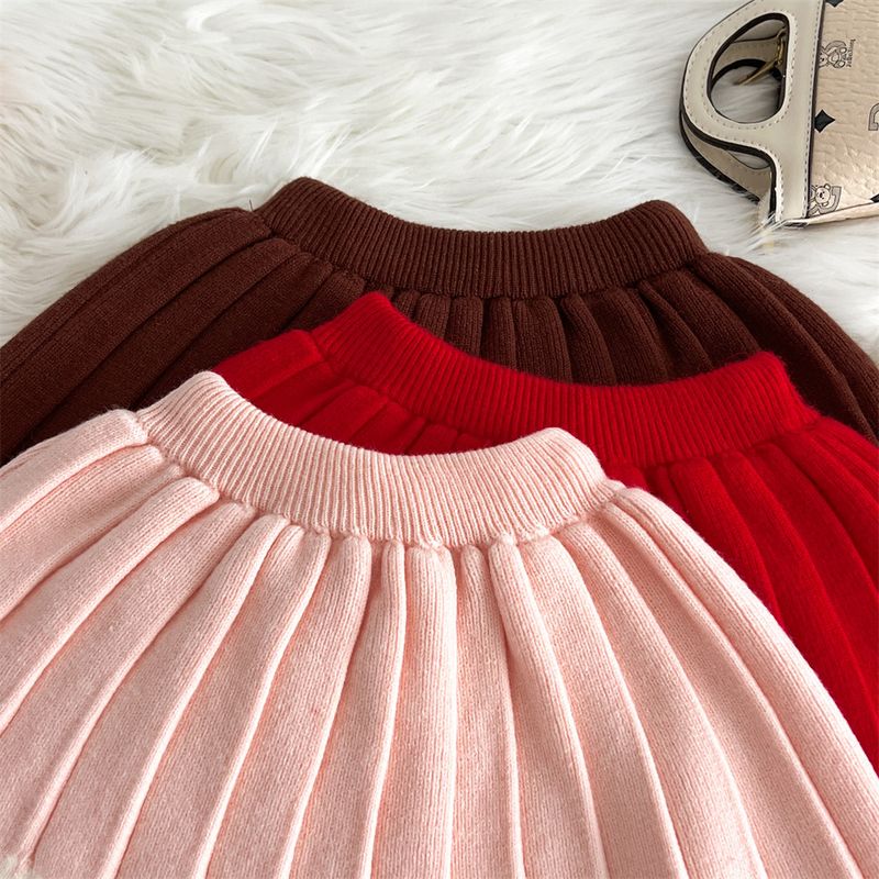 Gonna in maglia per ragazze, stile 2025, con scollo rotondo, gonna in pizzo traforato, gonna a due pezzi alla moda in stile western_voghion.com
