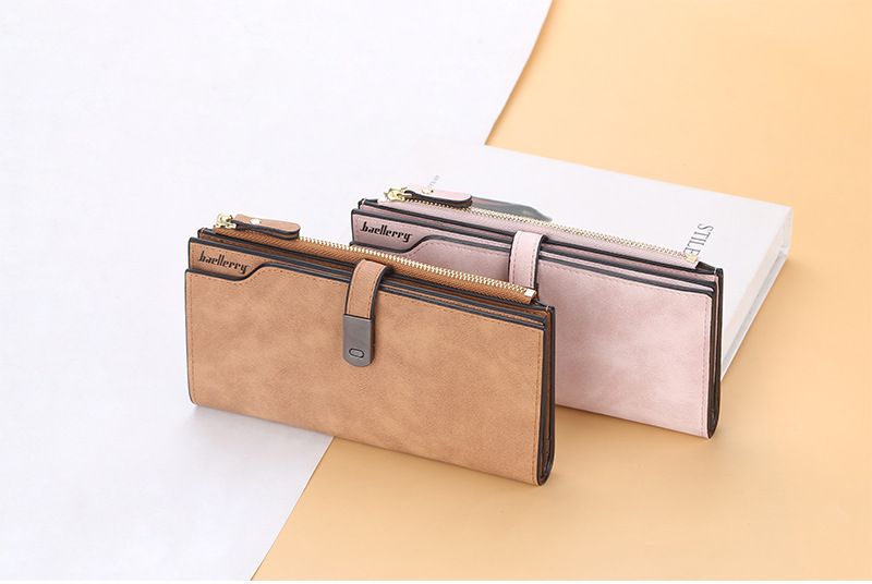 BAELLERRY nuovo portafoglio lungo da donna in stile coreano con fibbia multi-carta e pochette con cerniera per donna all'ingrosso_voghion.com