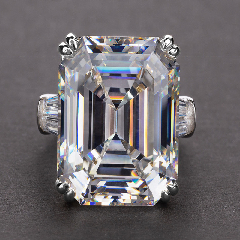 Heiße verkäufe Huitan Solitaire Große Rechteck CZ Frauen Hochzeit Engagement Ring Abend Party Elegante Weibliche Mode-Schmuck Geschenke_voghion.com
