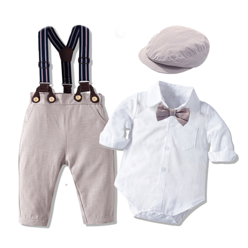Nuovo completo color kaki a maniche lunghe autunnale per bambini, abbigliamento per neonati, moda per neonati, abbigliamento per gentiluomini e bambini_voghion.com