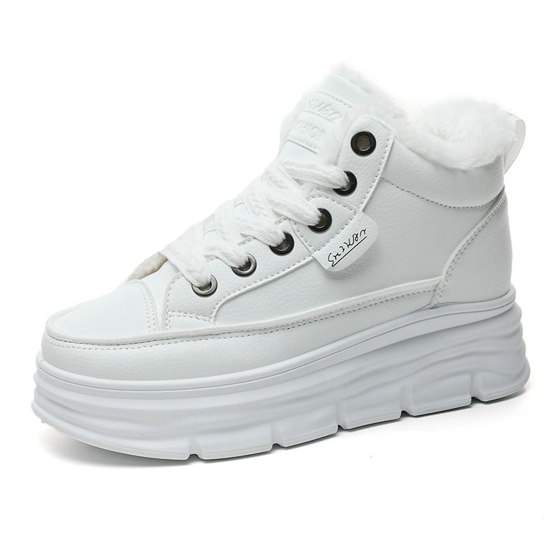 Zīmola rūpnīcas veikals ziemas plīša sieviešu apavi ar augstu augšdaļu, moderni, silti, neslīdoši, ūdensizturīgi_voghion.com