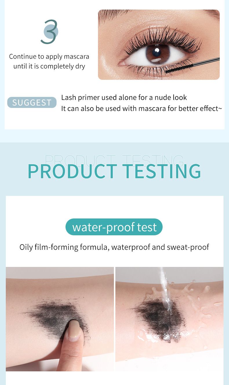 Make-up-Mascara mit kleinem Bürstenkopf, schlanke Locken, natürliche Verlängerung, nicht verklumpend, wasserfest, dünne Bürste, Mascara_voghion.com