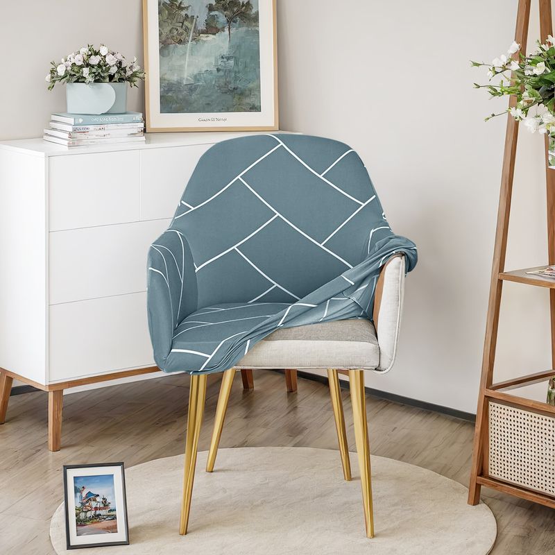 Arc Shaped Printed Milky Silky Stretch Chair Cover Four Seasons Universal Dining Table Arc Chair Cover_voghion.com