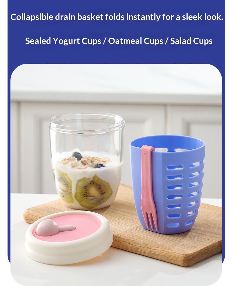 QFV50704555550<== Creative Picnic Camping Double-Layer Fruit With Fork, Drainable, Leak-Proof, Portable Outdoor Small Meal Cup_voghion.com