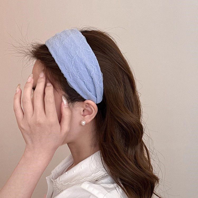 Spring And Summer Chiffon Wide Edge Yellow Headband For Women 2025 New High Heeled Headband, Fashionable And Daily_voghion.com