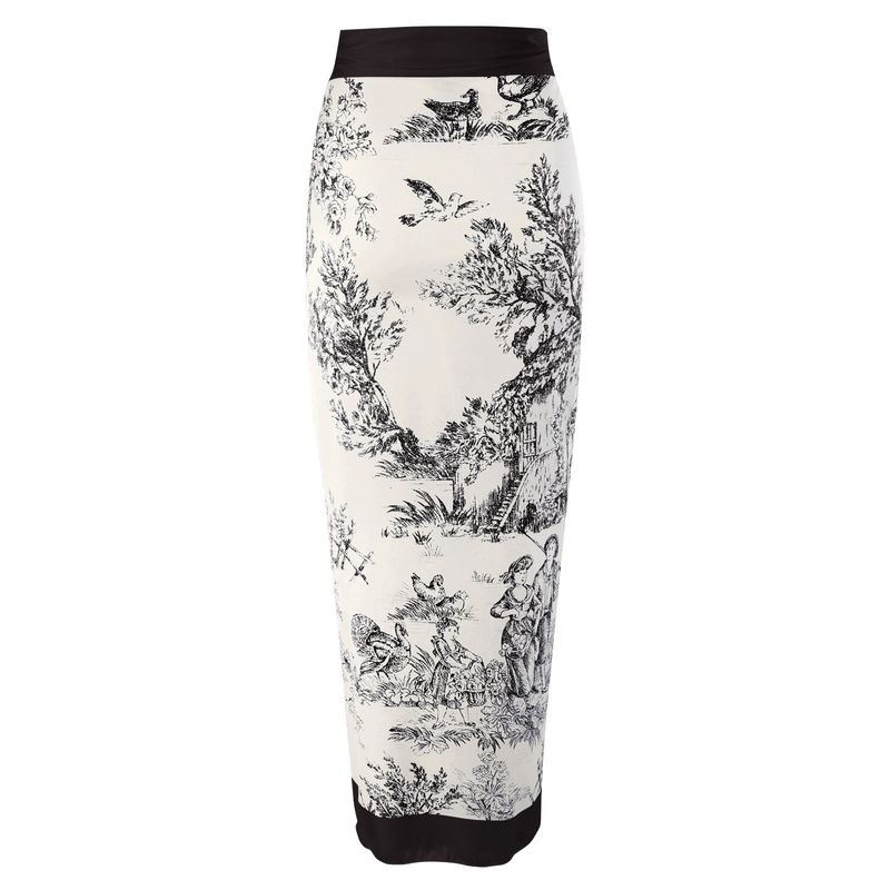 Roupas femininas Maiô de uma peça Feminino justo justo fino retrô protetor solar saia longa maiô de duas peças de primavera quente_voghion.com