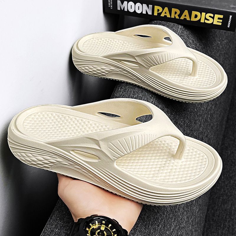 Large Size Slippers, Summer Korean Version Trendy Men's Flip Flops, Wearing Thick Soles For Couples, High Elasticity_voghion.com