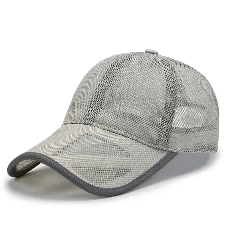 Heißer Verkauf Sommer Full Mesh Baseball Cap Quick Dry Kühlung Sonnenschutz Wandern Golf Laufen Einstellbare Hysterese Hut gorras_voghion.com