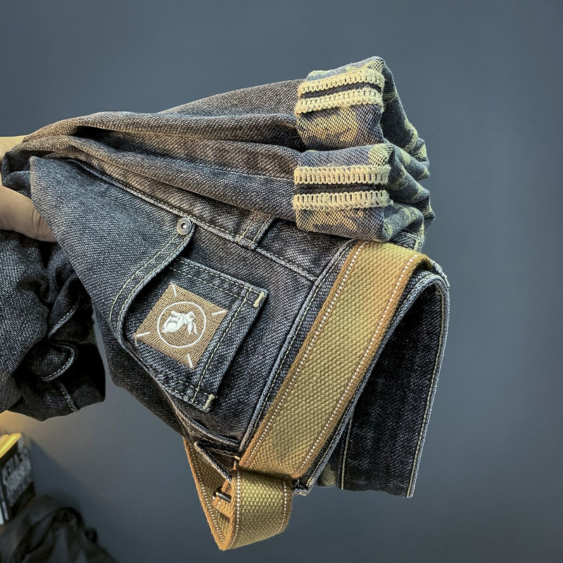 Férfi minőségi farmernadrág Férfi új stílusú, divatos, márkás, hímzett, rugalmas, karcsúsított, karcsúsított mintás nadrág_voghion.com