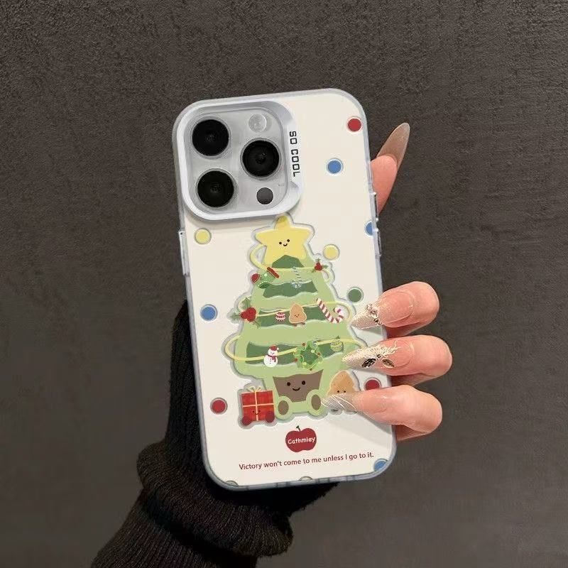 50704555550<=3 Colorful Ball Christmas Tree 16 15 Suitable For 13/14 Pro Max Phone Case Anti-fall 11_voghion.com
