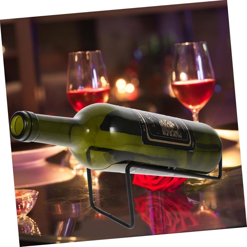 6.8 Inch Simple Vertical Wine Rack Decorative Wine Storage Rack Iron Material Restaurant Home_voghion.com