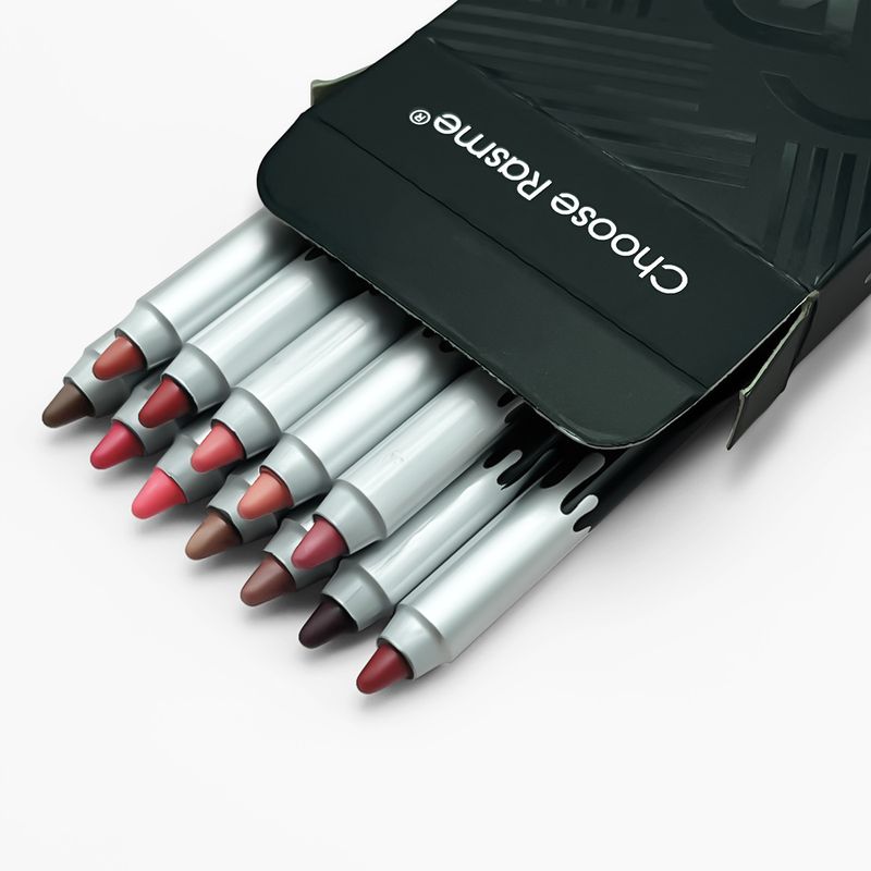 hot Sale 12 Color Lip Liner Matte Long Lasting Foaming Pen Waterproof Easy To Color Velvet Lipstick Pen Lip Pencil_voghion.com