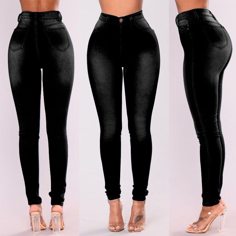 fashion slim fit stretch denim pencil pants for women_voghion.com