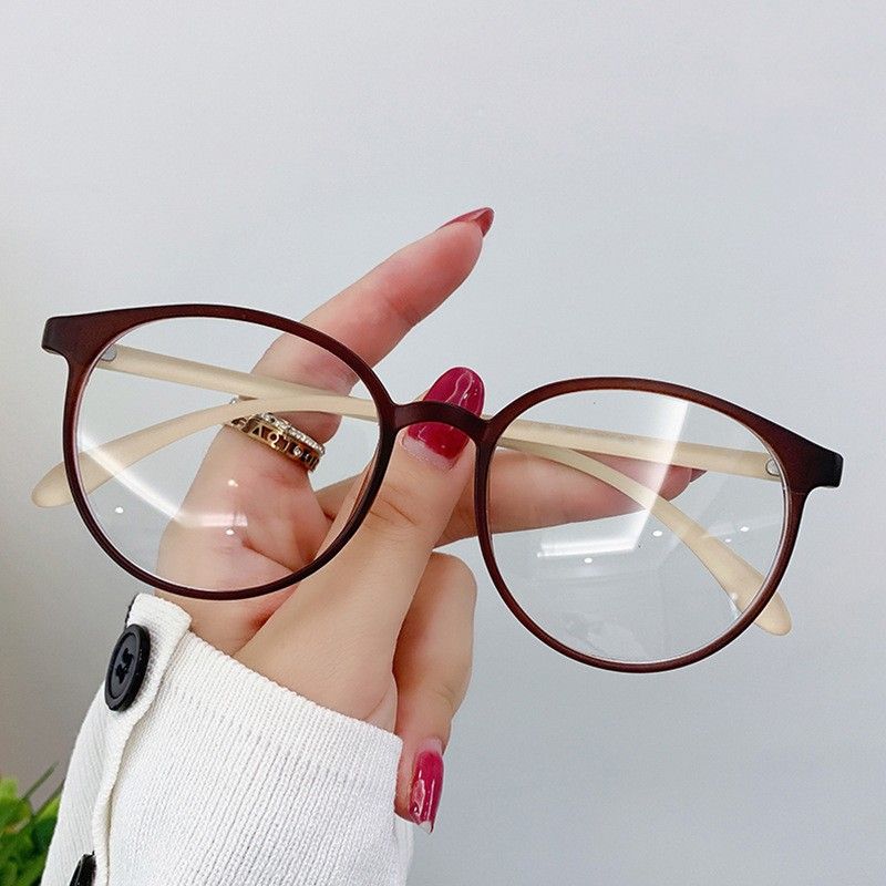 Nowości Modne okrągłe okulary blokujące niebieskie światło Minus Okulary damskie męskie Przezroczyste Klasyczne okulary korekcyjne Dioptrie_voghion.com