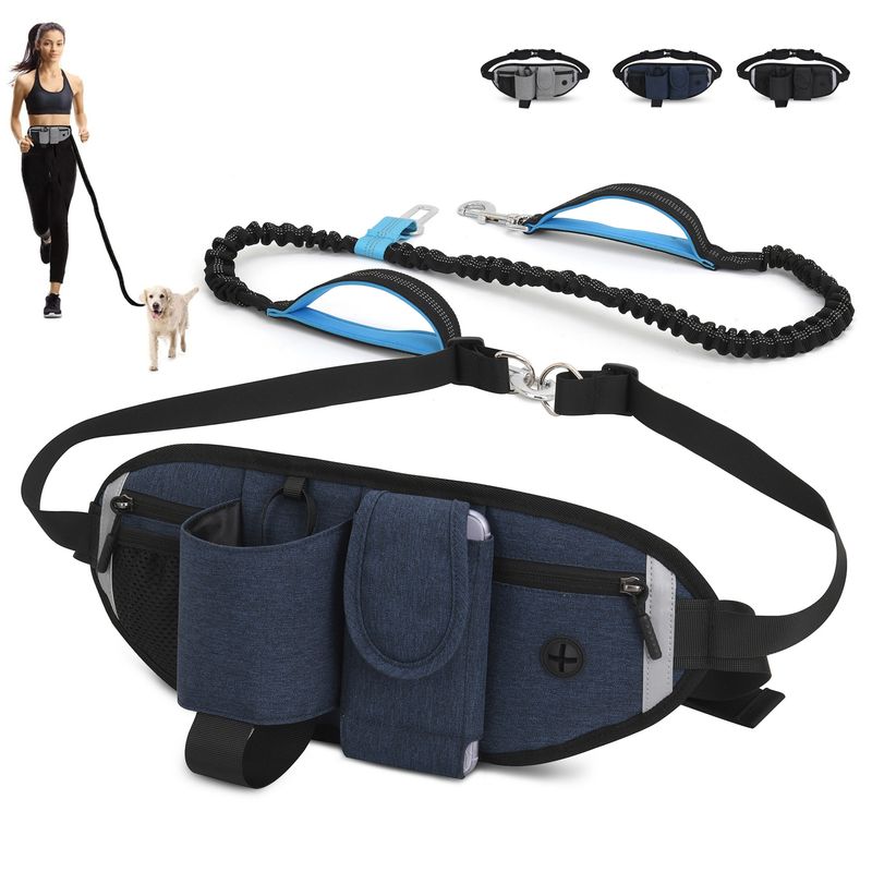 Cross-border Multi-functional Kettle Belt Belt Elastic Dog Leash Dog Chain Running Fitness Mobile Phone Waist Bag_voghion.com