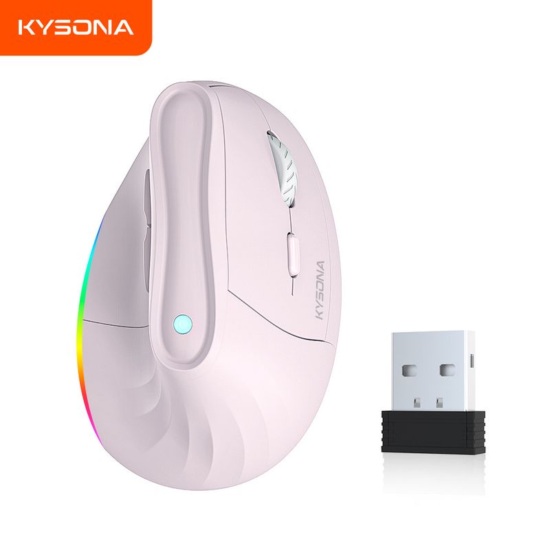 Premium Ergonomic Vertical Rechargeable Upright Mouse Healthy 4000DPI Hot-Selling Wireless Dual Mode_voghion.com