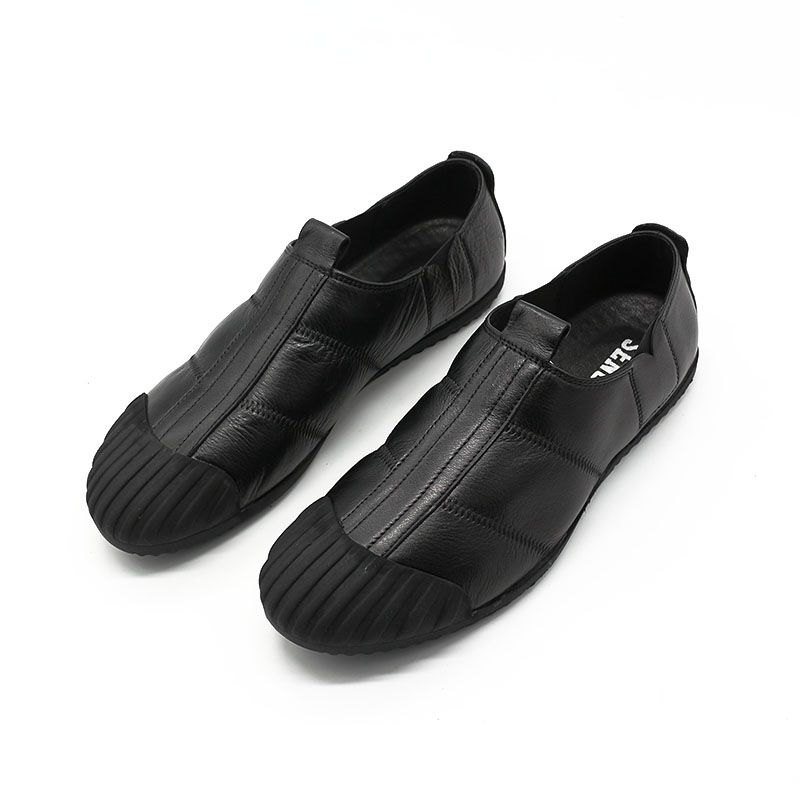 Fall/Winter Fashionable Solid Color All-Matching Comfort And Casual Leather Shoes_voghion.com