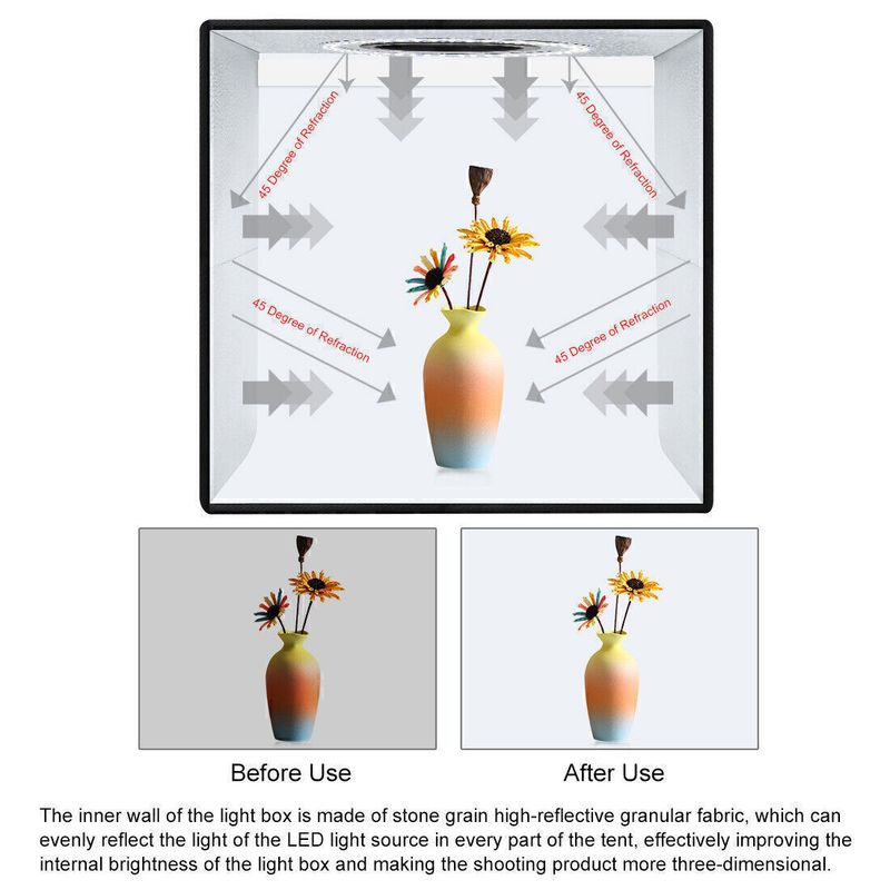 PULUZ 30Cm Folding Portable Ring Light Photo Lighting Studio Shooting Tent Box_voghion.com
