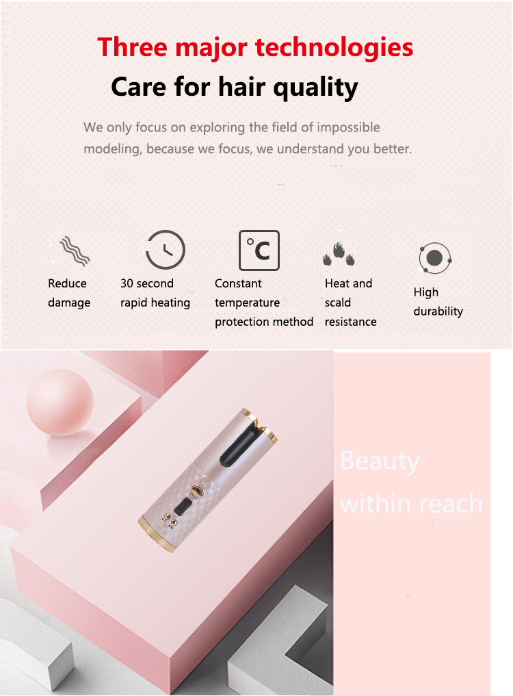 Wireless 34w 5.1v per uso domestico Mini bigodino per capelli freddi da asporto con ricarica USB_voghion.com
