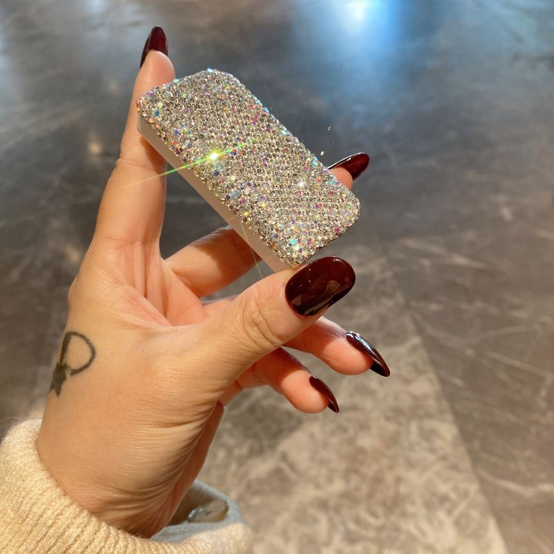 Mini Portable Pill Organizer - Elegant Rhinestone & Plain Plastic Medicine Box, Compact Travel Pill Case For Daily Vitamins & Pills (2 Styles)_voghion.com