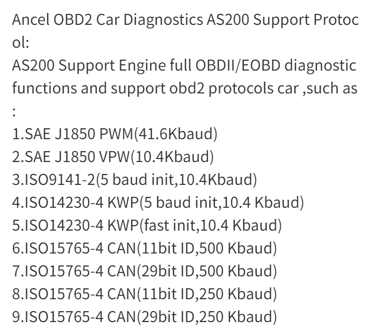 Scanner portatile ANCEL AS200 OBD2 – Strumento diagnostico e tester per motori di auto_voghion.com